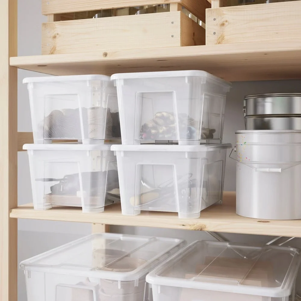 Bundle of 2 IKEA SAMLA Box with lid, 11x7 ¾x5 ½ 
